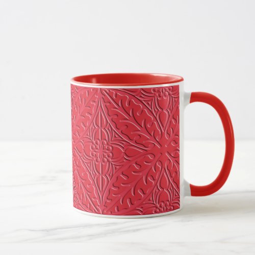 Moroccan tiles _ cinnabar red mug