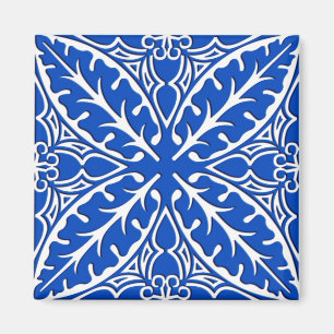Moroccan tiles - cobalt blue and white magnet