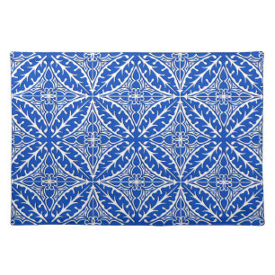 Moroccan tiles - cobalt blue and white placemat