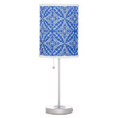 Moroccan tiles - cobalt blue and white table lamp (Right)
