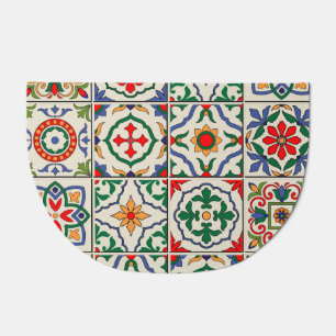 Moroccan Tiles: Colorful Seamless Pattern. Doormat
