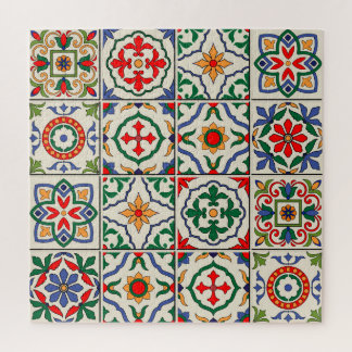 Moroccan Tiles: Colorful Seamless Pattern. Jigsaw Puzzle