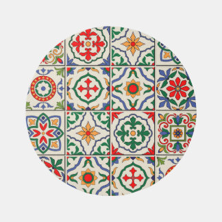 Moroccan Tiles: Colorful Seamless Pattern. Rug