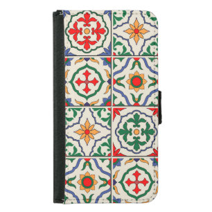 Moroccan Tiles: Colorful Seamless Pattern. Samsung Galaxy S5 Wallet Case