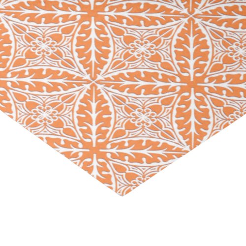 Moroccan tiles _ coral orange and white tissue paper