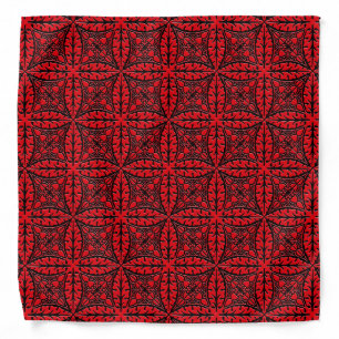 Moroccan tiles - dark red and black bandana