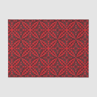 Moroccan tiles - dark red and black tissue paper