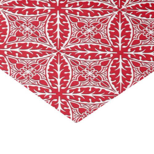 Moroccan tiles _ dark red and white tissue paper
