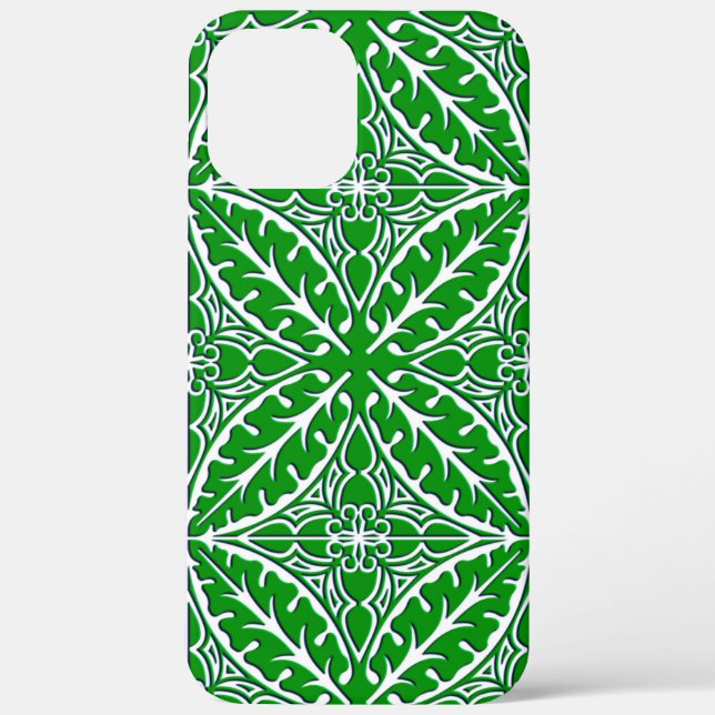Moroccan tiles - emerald green and white Case-Mate iPhone case (Back)
