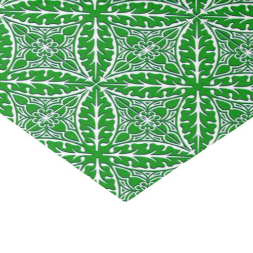 Moroccan tiles _ emerald green and white tissue paper