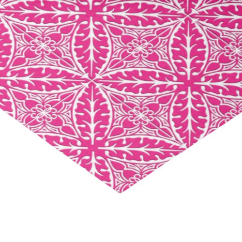 Moroccan tiles _ fuchsia pink and white tissue paper