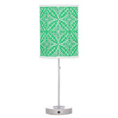 Moroccan tiles - jade green and white table lamp (Back)