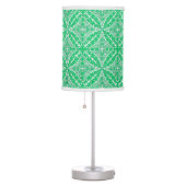 Moroccan tiles - jade green and white table lamp (Right)