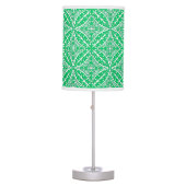Moroccan tiles - jade green and white table lamp (Front)