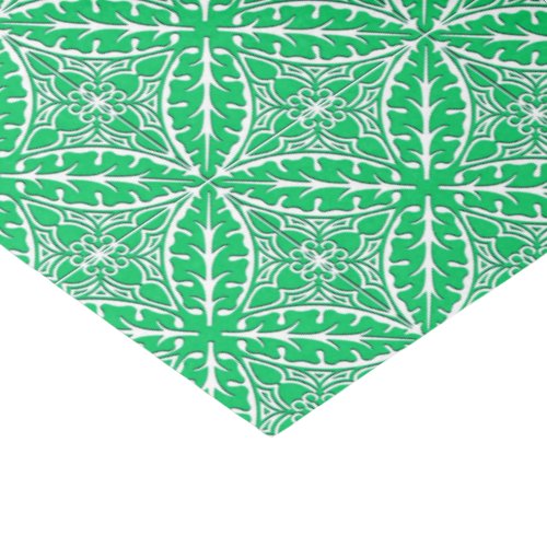 Moroccan tiles _ jade green and white tissue paper