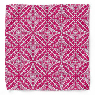 Moroccan tiles - magenta and white bandana