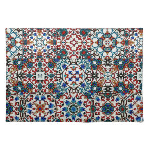 Moroccan tiles,mosaic,colorful art cloth placemat