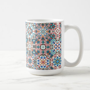 Moroccan tiles,mosaic,colorful art coffee mug