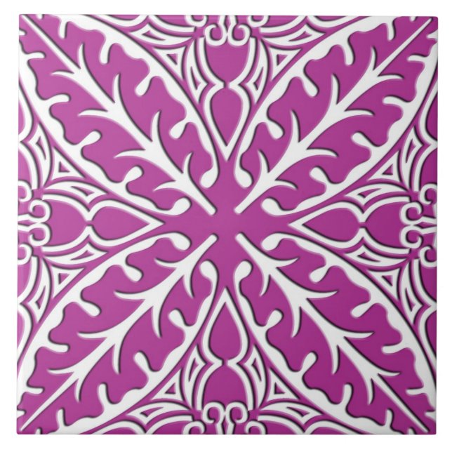 Moroccan tiles - orchid and white (Front)