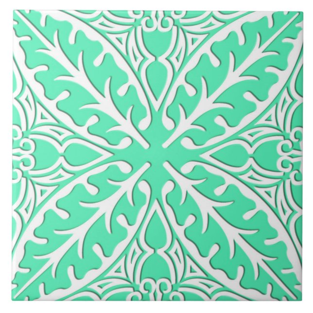 Moroccan tiles - robin's egg blue and white (Front)