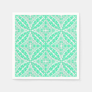 Moroccan tiles - robin's egg blue and white napkins