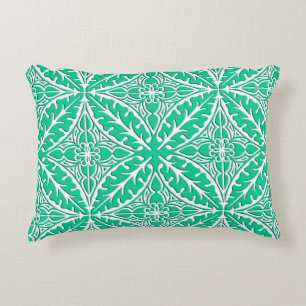 Moroccan tiles - turquoise and white decorative pillow