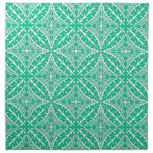 Moroccan tiles - turquoise and white napkin