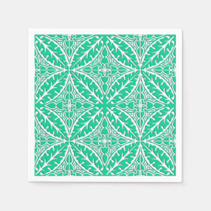 Moroccan tiles - turquoise and white napkins