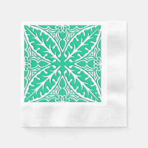 Moroccan tiles - turquoise and white napkins