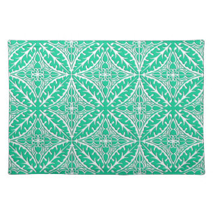 Moroccan tiles - turquoise and white placemat