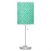 Moroccan tiles - turquoise and white table lamp (Left)