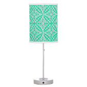 Moroccan tiles - turquoise and white table lamp (Back)