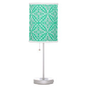 Moroccan tiles - turquoise and white table lamp (Right)