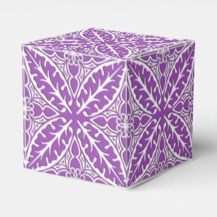 Moroccan tiles - violet and white favor boxes