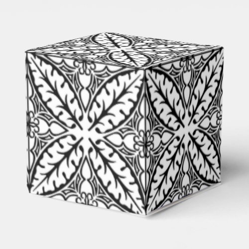 Moroccan tiles _ white and black favor boxes