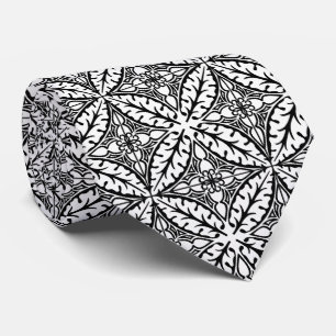 Moroccan tiles - white and black tie