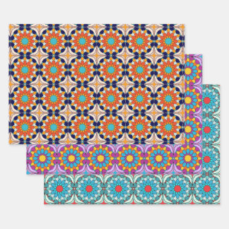 Moroccan Tiles Wrapping Paper Sheets