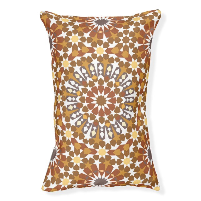 Moroccan traditional patternZellige style Pet Bed (Front Vertical)