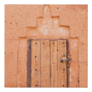Moroccan Traditional Wooden Window Texture Faux Canvas Print