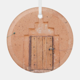 Moroccan Traditional Wooden Window Texture Glass Ornament
