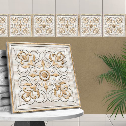 Moroccan Travertine Marble  Gold Ceramic Tile
