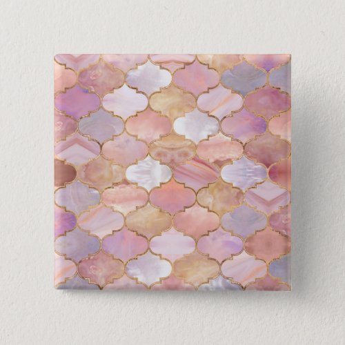 Moroccan trellis Pastel Mineral Textures Button