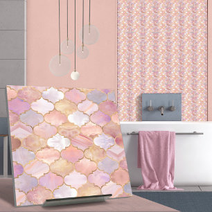 Moroccan trellis Pastel Mineral Textures Ceramic Tile