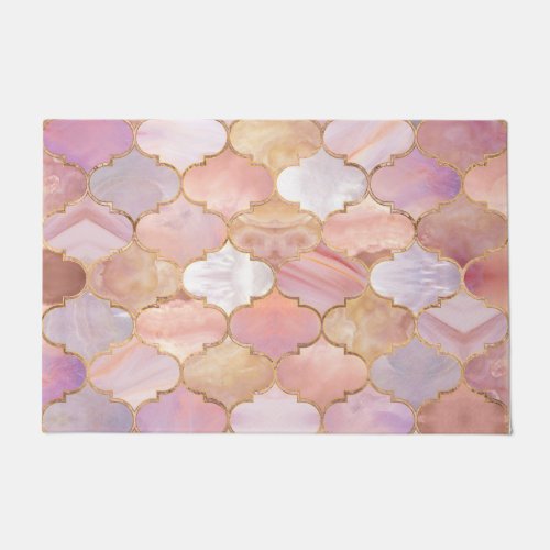 Moroccan trellis Pastel Mineral Textures Doormat