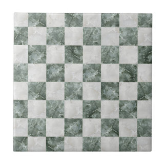 Moroccan trellis White marble and jade green Ceram Ceramic Tile