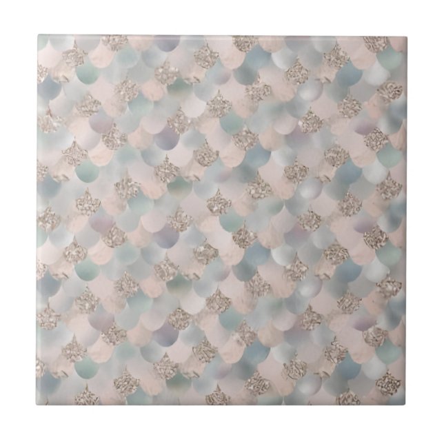 Moroccan trellis White marble and pink Ceramic Til Ceramic Tile (Front)