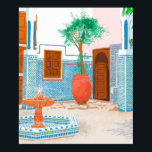 Moroccan Villa Poster<br><div class="desc">Moroccan Villa painting/illustration</div>