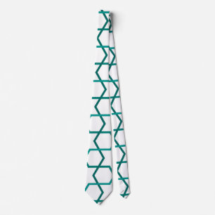 Moroccan weave pattern neck tie