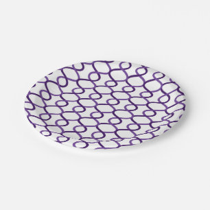 Moroccan weave pattern paper plates
