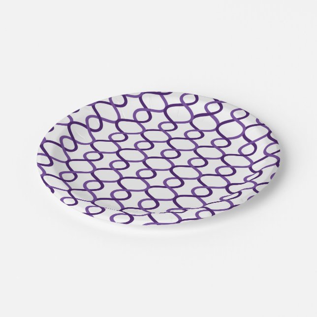 Moroccan weave pattern paper plates (Angled)